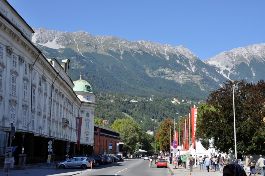 The beautiful town of Innsbruck, Austria was a lovely last stop in Austria.  Ringed by mountains with a beautiful center, we really enjoyed our time.